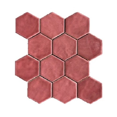 Hexagonale Mosaic Royal Fuchsia 28x30 cm Hexagonale Mosaic Royal Fuchsia 28x30 cm